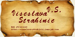 Višeslava Strahinić vizit kartica
